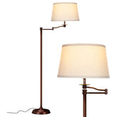 Brightech Caden floor lamp with bronze base enhances sturdy, elegant room foundation.
