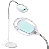 Brightech LightView Pro gooseneck magnifier enables hands free reading.
