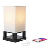 Brightech Maxwell bedside lamp with USB port for easy device charging