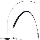 Brightech Sparq Arc floor lamp with arc design illuminates desks for focused work.