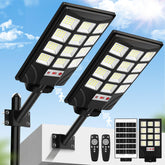 Brightever solar street light 2-pack packaging view for parking lots and driveways.