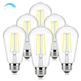 Brightever vintage LED Edison bulb in clear glass for daylight clarity in a chandelier