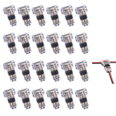 Brightfour low voltage wire connectors 3-way in action; secure connections for quick installs.