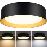 BrightHome flush mount LED ceiling light, front view, energy-efficient brightness for any room.