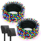 Brightown 2-pack solar Christmas string lights for outdoor use, easy to shape and versatile.