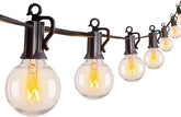 Brightown 30ft G40 globe string lights illuminate outdoor spaces with warm, inviting glow.