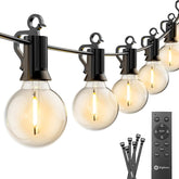 Brightown 38ft outdoor string lights with remote for patio ambiance