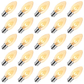 Brightown C9 bulbs warm glow for festive Christmas decor and cozy ambiance.