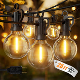 Brightown 25 ft string lights with 12 plus 1 G40 bulbs for versatile outdoor ambience