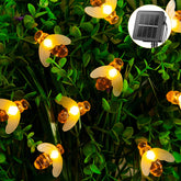 Brightown solar bee string lights, 31ft long, create vibrant outdoor ambiance.