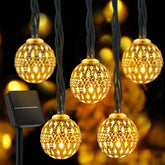 Brightown solar moroccan globe hollow design elevates outdoor ambiance for evenings.