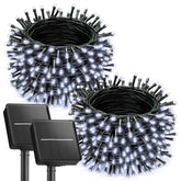 Brightown solar string lights outdoor-46ft-120led illuminate patios with a warm, ambient glow.