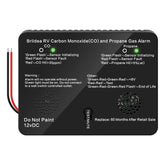 Briidea RV CO/LP alarm front view with dual detection for safer road trips.