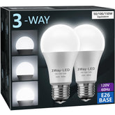Briignite 3-way LED bulbs in packaging front for easy upgrade.