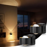 Briignite Night Light Projector casts ceiling projections with warm ambient light.
