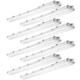 Brillihood 4ft LED vapor-tight light assembly for easy ceiling installation.