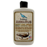 Brimshiner ArmaRub bottle closeup for on-the-go tool care and lubrication.