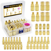 Brintek 45-piece air coupler kit contents arranged for versatile connections