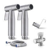 BRITULIF bidet sprayer mounted on tank for easy tank-mount setup.