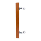 BRIXWELL patio door handle with chrome finish and wood grip for smooth operation.