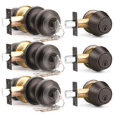 Brotima keyed-alike front door knob bundled for easy, shared access.