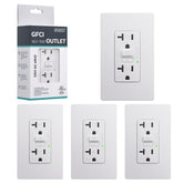 BSEED GFCI outlet front view demonstrates 20-amp power access