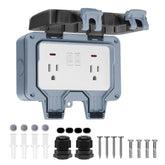 BSEED outdoor outlet box with LED indicator for clear power status outdoors.