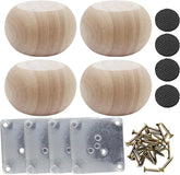 Btibpse 2in wooden bun feet with oak finish for easy style upgrade