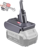 BTRUI DW20V8 adapter front view enables Dyson V8 compatibility with DeWalt 20V batteries