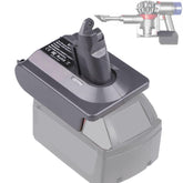BTRUI MIL18V6 adapter with Dyson V6 connector powers Dyson V6 from Milwaukee battery.