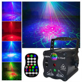 Bubusan Laser Lights Show Projector front view showcases vibrant RGB beams for festive ambience.