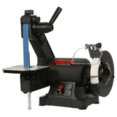 Bucktool low speed bench grinder combo front view for precise sharpening tasks