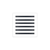 BUILDMART 12x12 modern AC vent cover white front view for seamless ceiling integration.