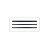 BUILDMART 16x6 white vent cover face detail with modern linear slots enhancing aesthetics.