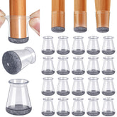BUMACO chair leg protectors on hardwood floor reduce scratches and noise