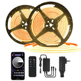 BUNACET 100ft COB LED strip for outdoor ambiance with remote.