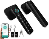 Buoan 5-in-1 smart door lock front view with sleek handle