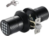 Buoan keypad door knob front view with black finish for secure entry