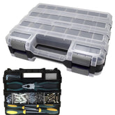 Busy-Corner double-side toolbox front view shows compact hardware storage.
