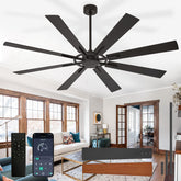 BvenuBigLite 72-inch ceiling fan with dual-finish blades for versatile large-room styling.