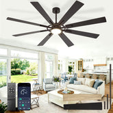 BvenuBigLite 72-inch ceiling fan with lights for large rooms