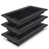 BYEWIRE 4x10 floor register in black steel, durable walkable vent for busy spaces