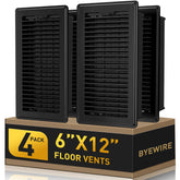 BYEWIRE 6x12 floor register with walkable steel for busy floors.