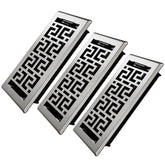 BYEWIRE floor register front view shows sturdy steel vent cover for steady airflow.