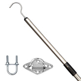 Bytcew attic pull-down kit with dual handles for secure grip