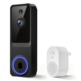 ByteSpin 1080P doorbell at the front door with crisp video for quick visitors.