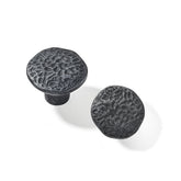CABDM rustic black iron knob close-up for durable cabinet updates.