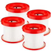 Cabiclean 4-pack HEPA filters for Milwaukee vacuums improve dust capture.