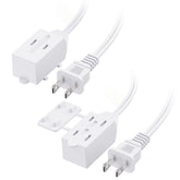 Cable Matters 2-pack 15 ft extension cords extend indoor power for lamps and devices.