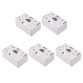 Cable Matters 5-pack white backbox front view for clean wall-mounted drops.